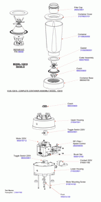 Diagram Diagram and Parts List for 1G919-UK-G  Hamilton Beach Blender